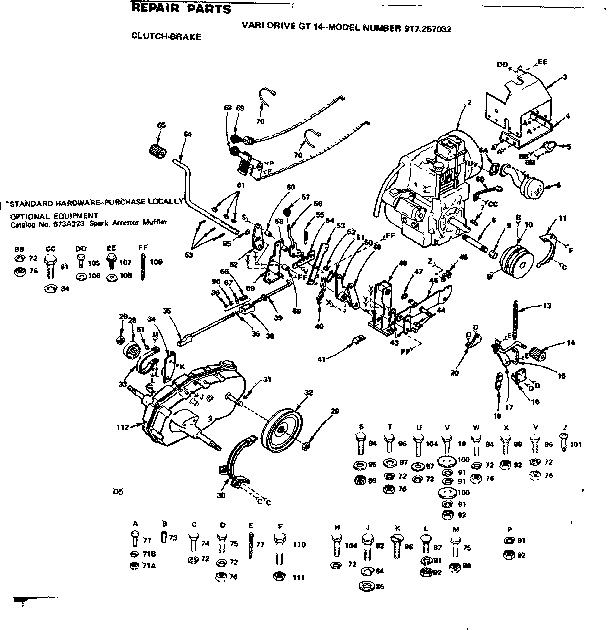Craftsman 917257032 clutch-brake diagram