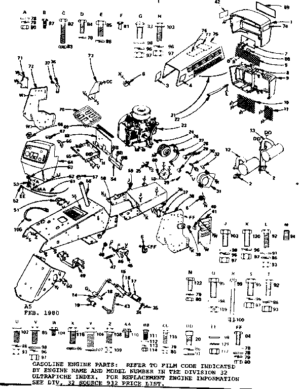 Craftsman 917257130 main frame, dash and grill diagram