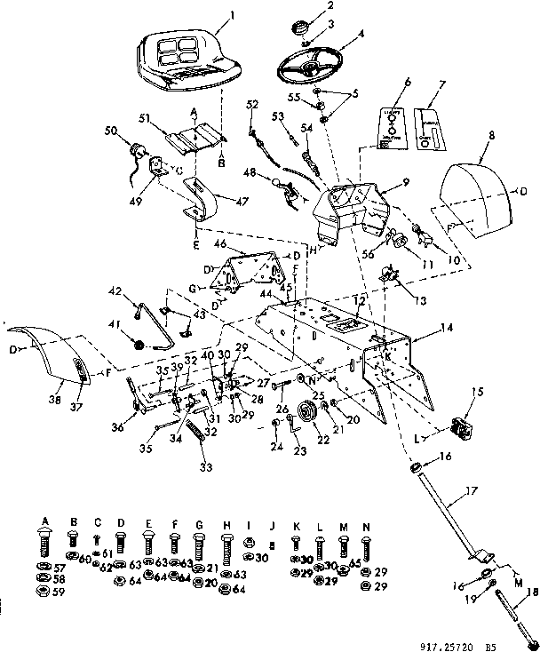 Craftsman 91725720 10 tractor diagram