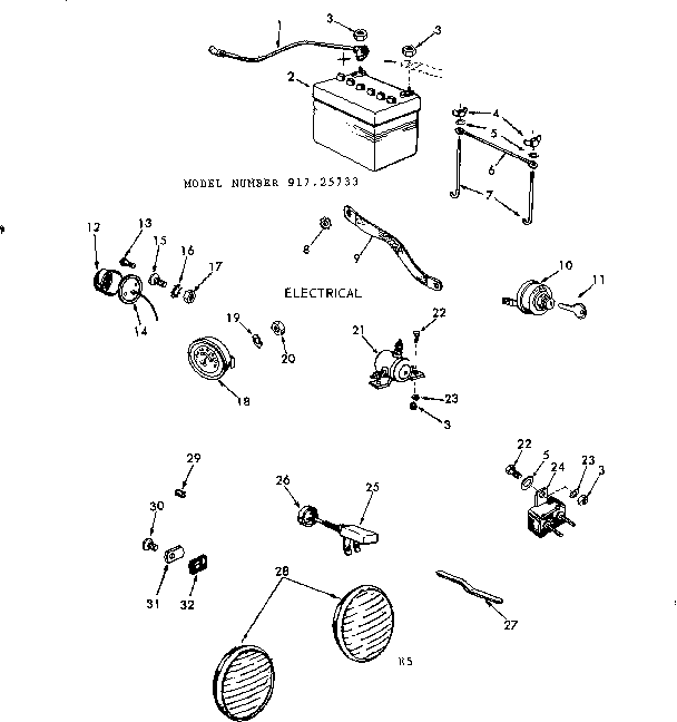 Craftsman 91725733 12 tractor/electrical diagram