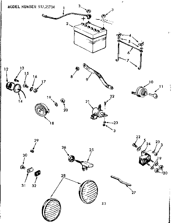 Craftsman 91725734 12 tractor/electrical diagram