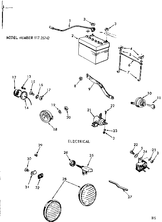 Craftsman 91725742 16 tractor/electrical diagram
