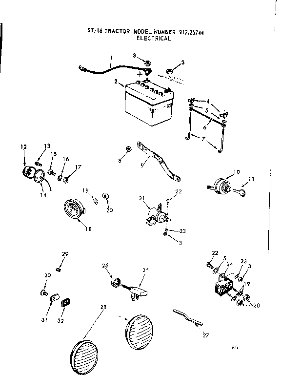Craftsman 91725744 16 garden tractor/electrical diagram