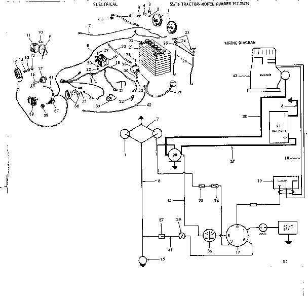 Craftsman 91725752 16 tractor/electrical wiring diagram diagram
