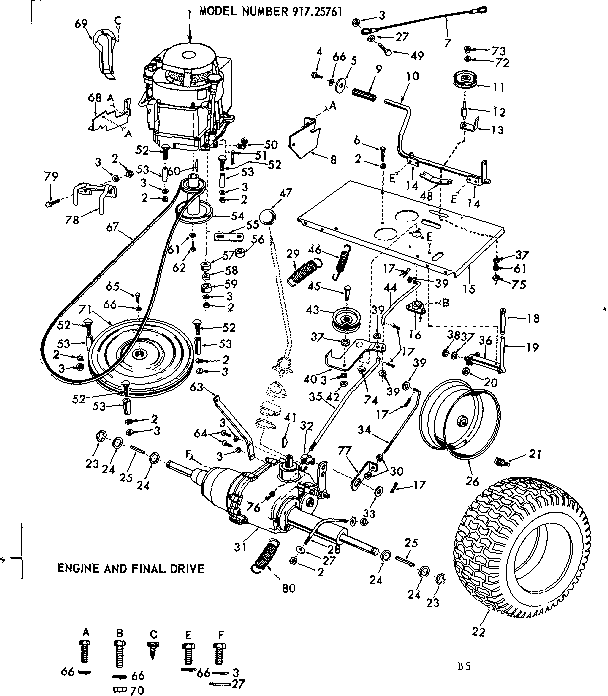 Craftsman 91725761 8 lawn tractor diagram