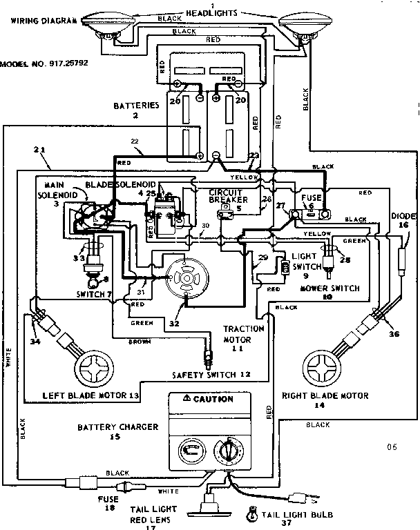 Craftsman 91725792 wiring diagram diagram