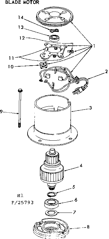 Craftsman 91725793 blade motor diagram