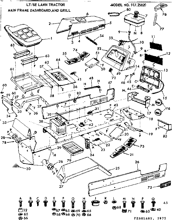 Craftsman 91725820 8e lawn tractor diagram