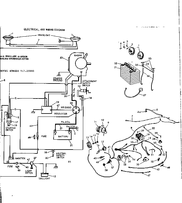 Craftsman 91725880 16 garden tractor/front axle diagram