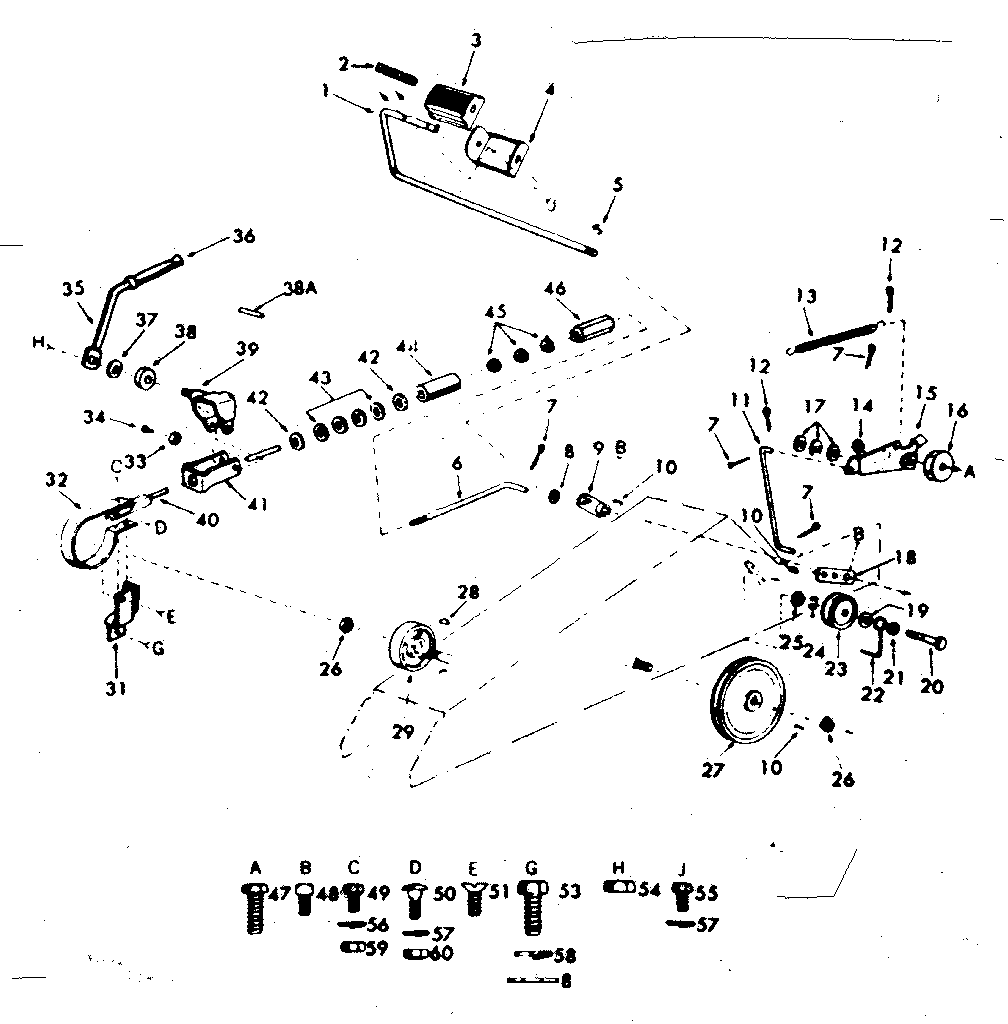 Craftsman 91725880 16 garden tractor/brake and clutch diagram