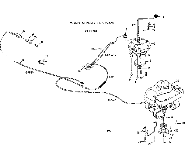 Craftsman 917259470 electrical diagram