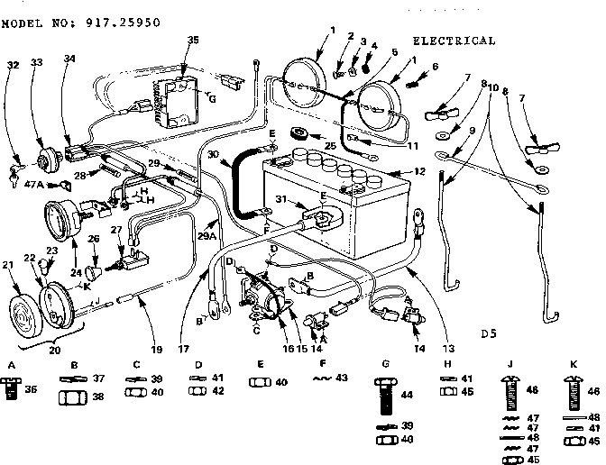 Craftsman 91725950 16 twin-garden tractor diagram