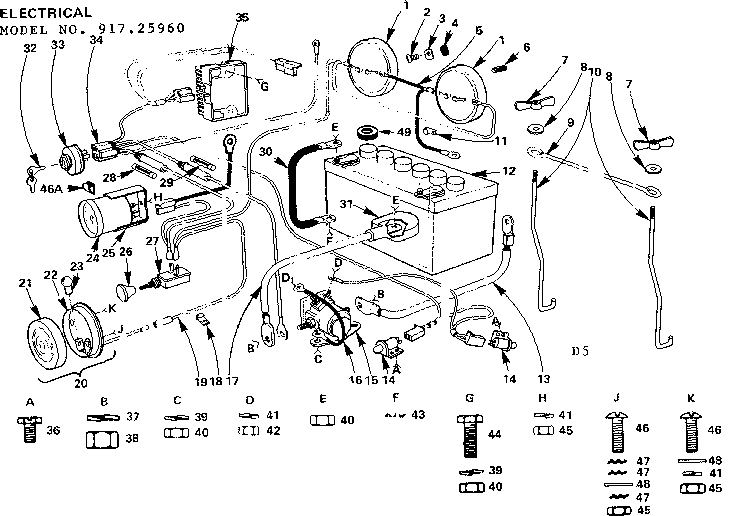 Craftsman 91725960 18 twin-garden tractor/electrical diagram