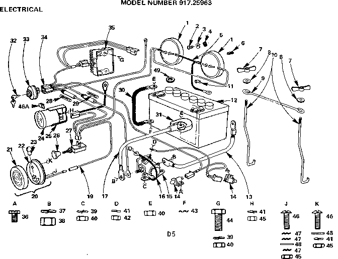 Craftsman 91725963 18 twin-garden tractor/electrical diagram