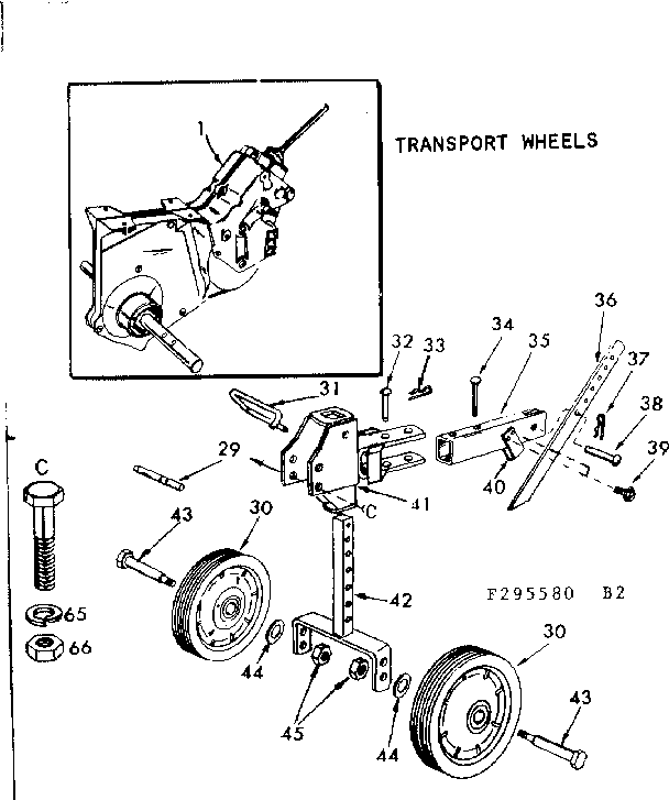 Craftsman 917295580 transport wheels diagram