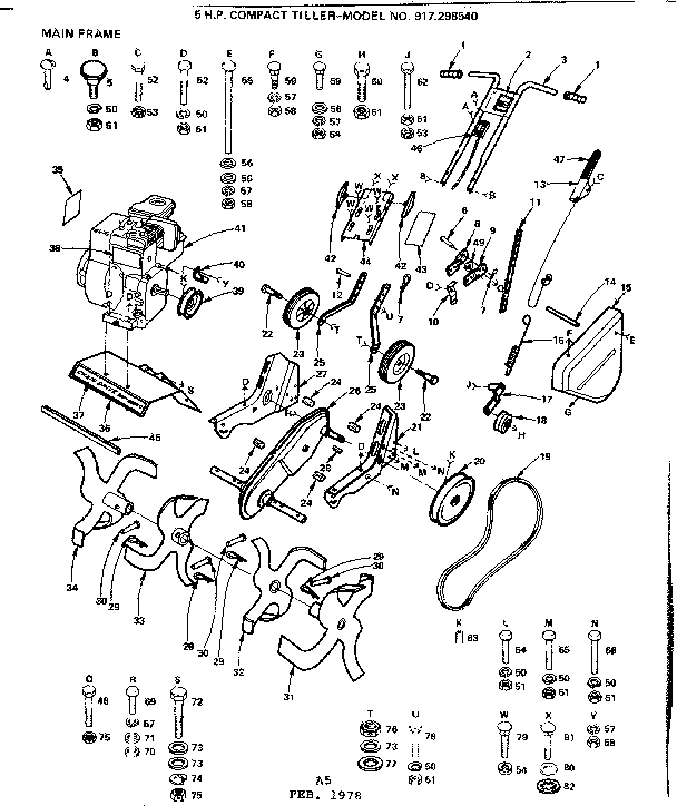 Craftsman 917298540 main frame diagram