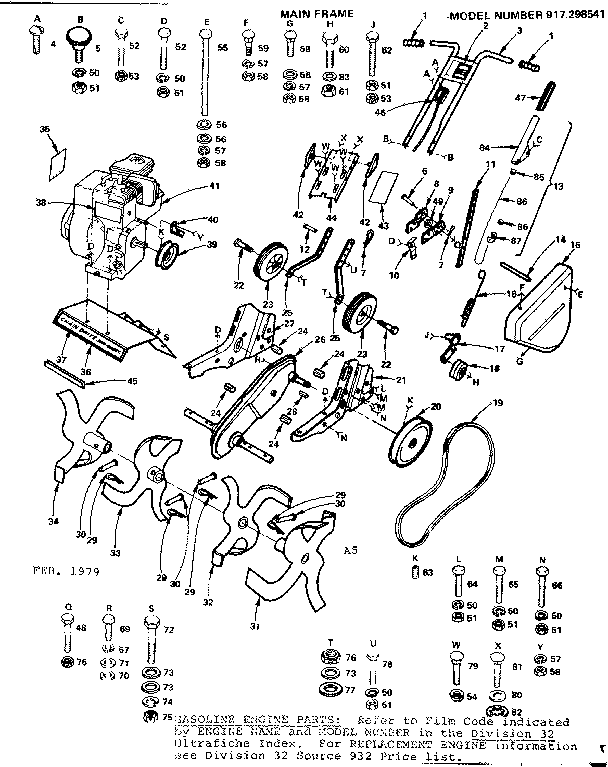 Craftsman 917298541 main frame diagram