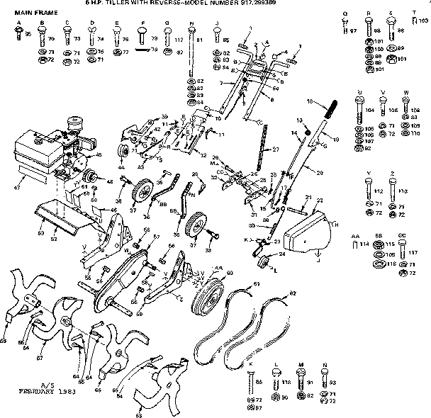 Craftsman 917299380 replacement parts diagram