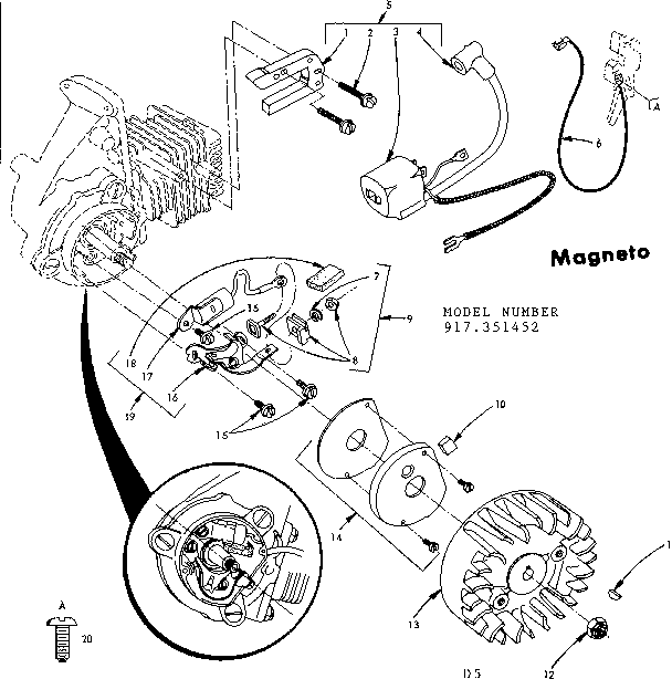 Craftsman 917351452 magneto diagram