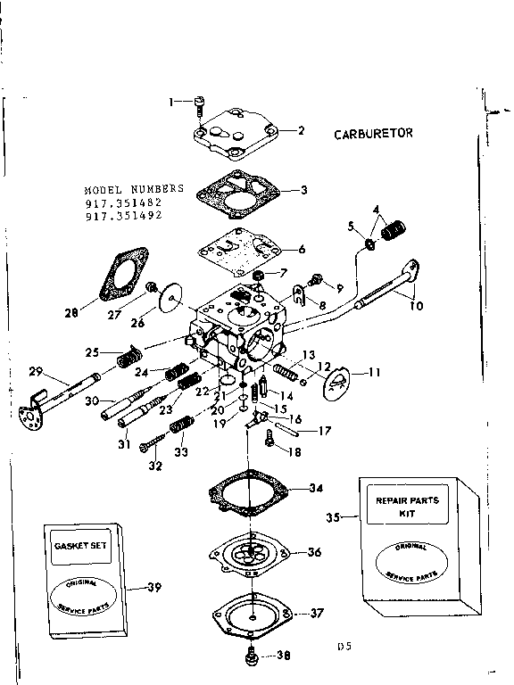 Craftsman 917351482 carburetor diagram