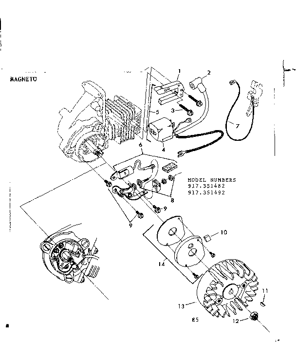Craftsman 917351482 magneto diagram