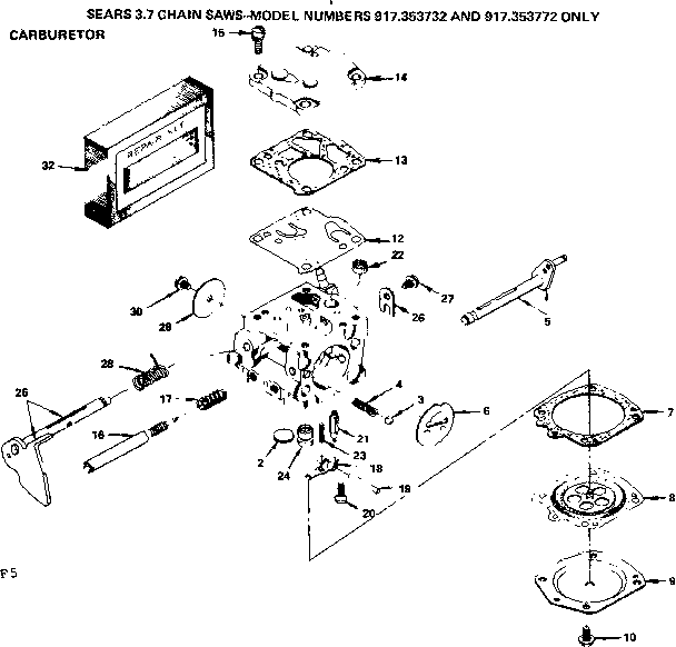 Craftsman 917353732 carburetor diagram