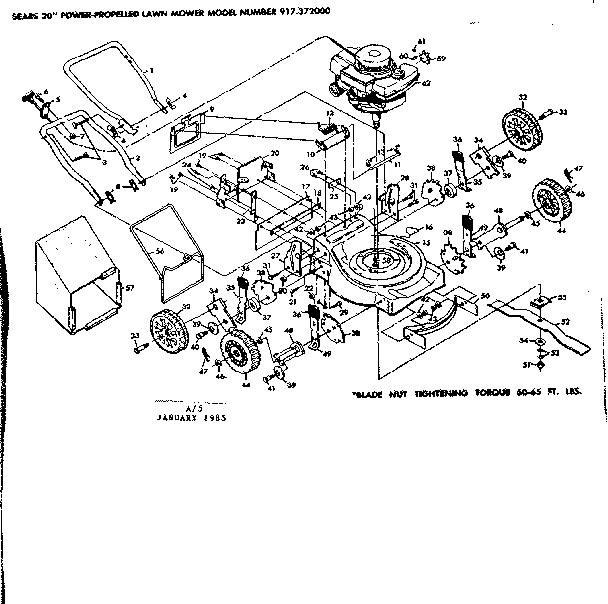 Craftsman 917372000 main frame diagram