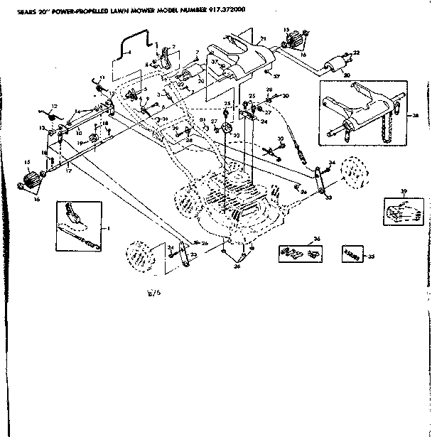 Craftsman 917372000 drive assembly diagram