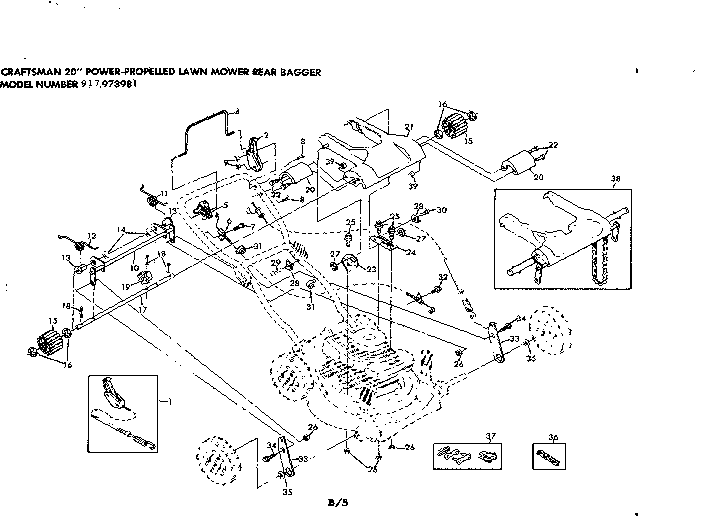 Craftsman 917973981 drive assembly diagram