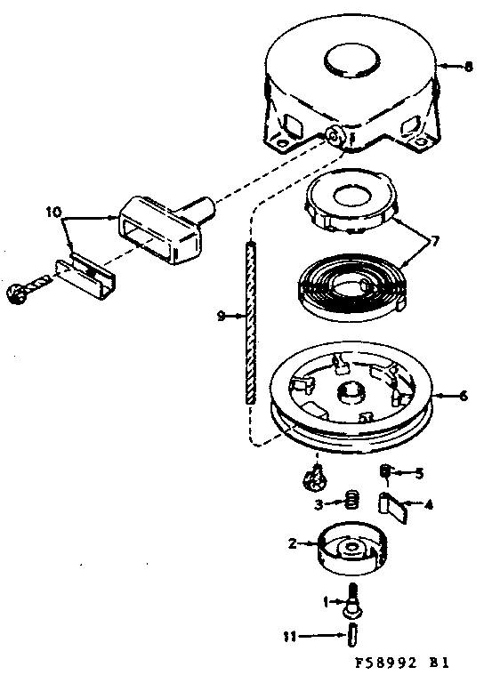 Craftsman 21758992 rewind starter diagram