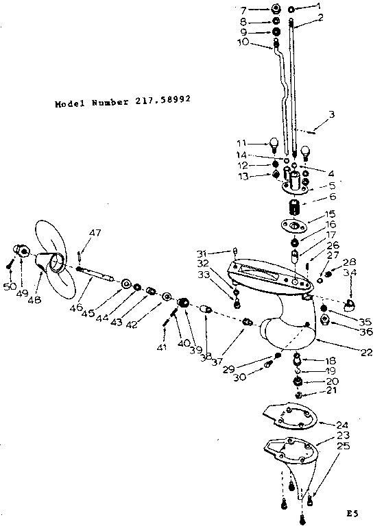 Craftsman 21758992 gear housing assembly diagram