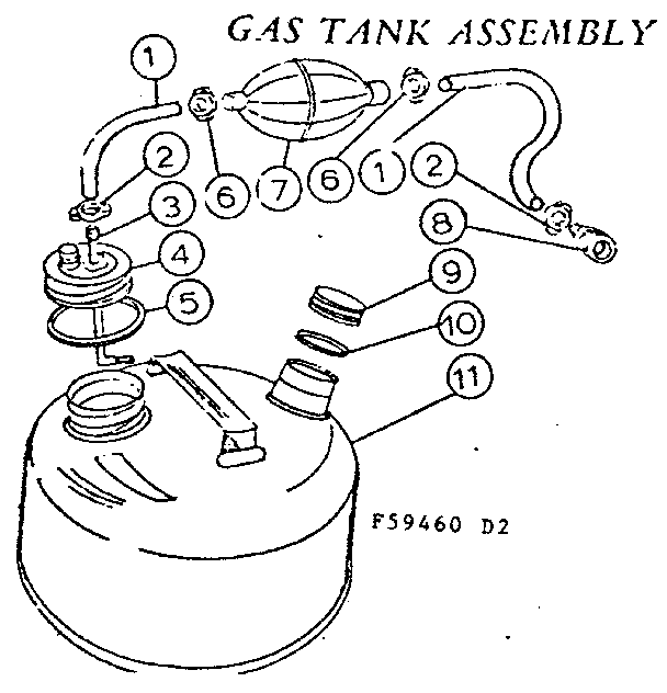Craftsman 21759460 gas tank diagram