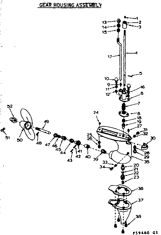 Craftsman 21759460 gear housing assembly diagram