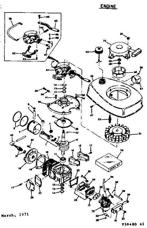 Craftsman 21759480 engine diagram