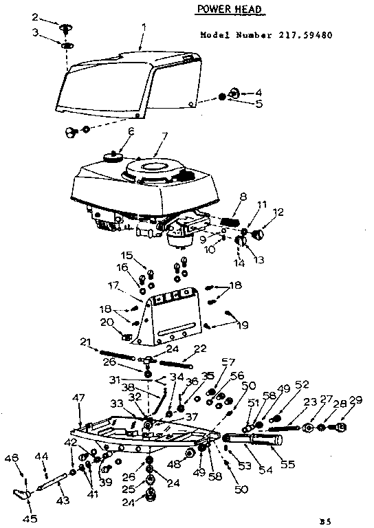 Craftsman 21759480 power head diagram