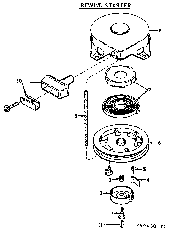 Craftsman 21759480 rewind starter diagram
