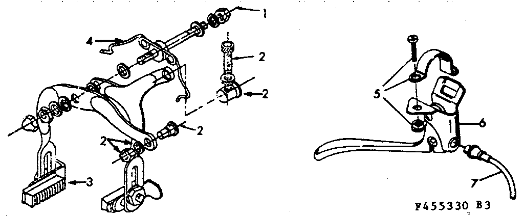 Sears 502455810 rear caliper hand brake replacement parts diagram