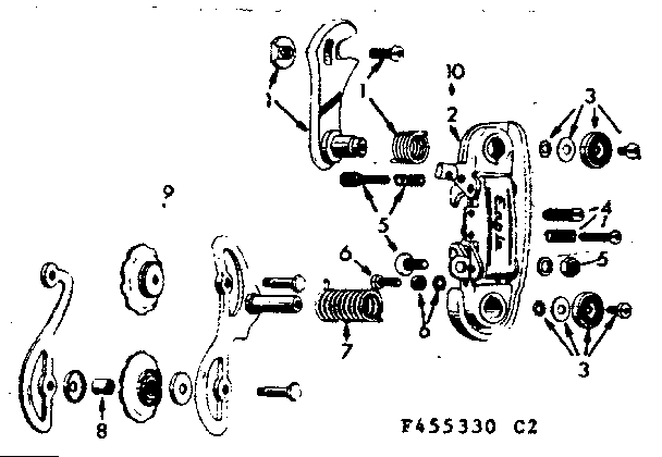 Sears 502455810 rear derailleur diagram