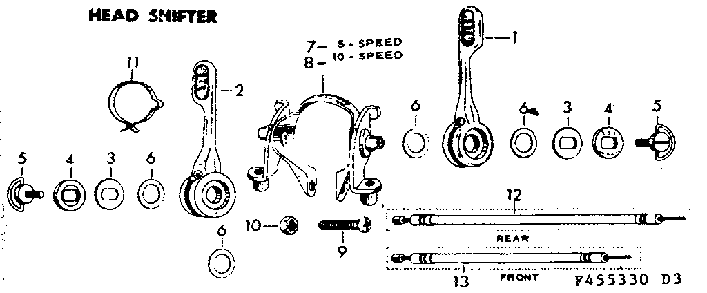 Sears 502455810 head shifter diagram