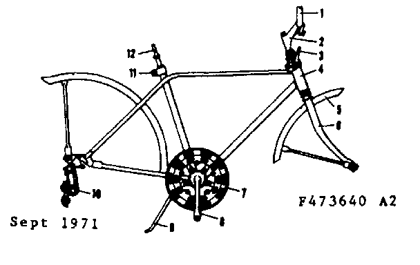 Sears 502473680 frame assembly diagram