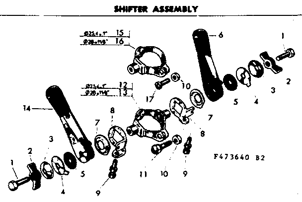 Sears 502473680 shifter assembly diagram