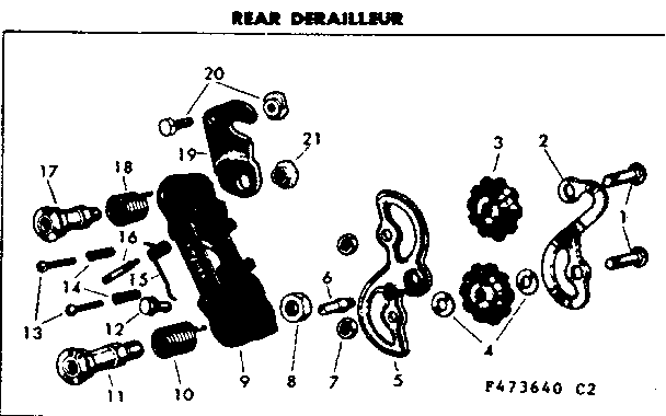 Sears 502473680 rear derailleur diagram
