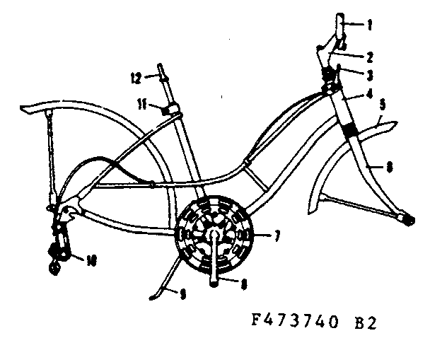 Sears 502473740 frame assembly diagram
