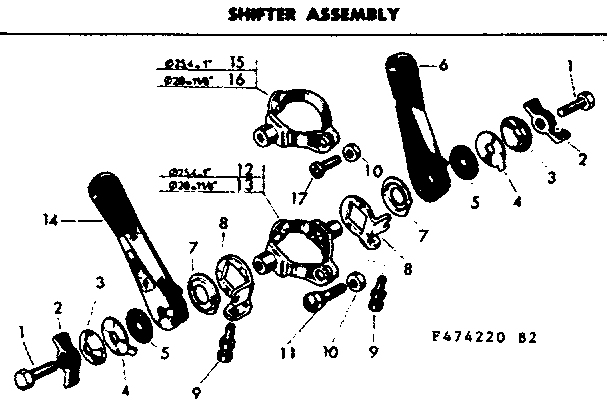 Sears 502474240 shifter assembly diagram