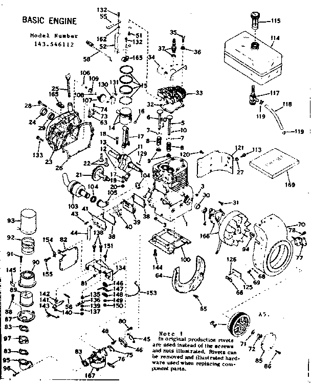 Craftsman 9178361 basic engine diagram