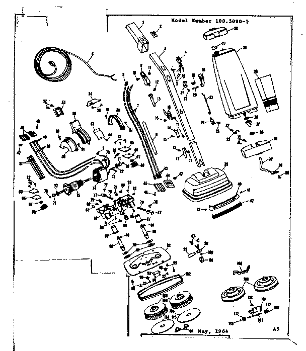 Kenmore 1005090-1 floor polisher diagram