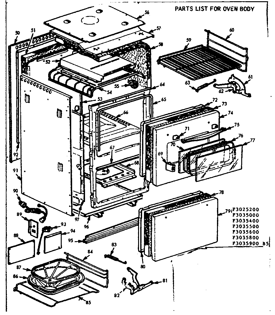 Kenmore 1033035000 cabinet diagram