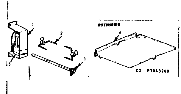 Kenmore 1033053600 rotisserie diagram