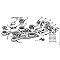 Kenmore 1033133620 burner section diagram