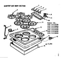 Kenmore 1033153600 maintop and body section diagram